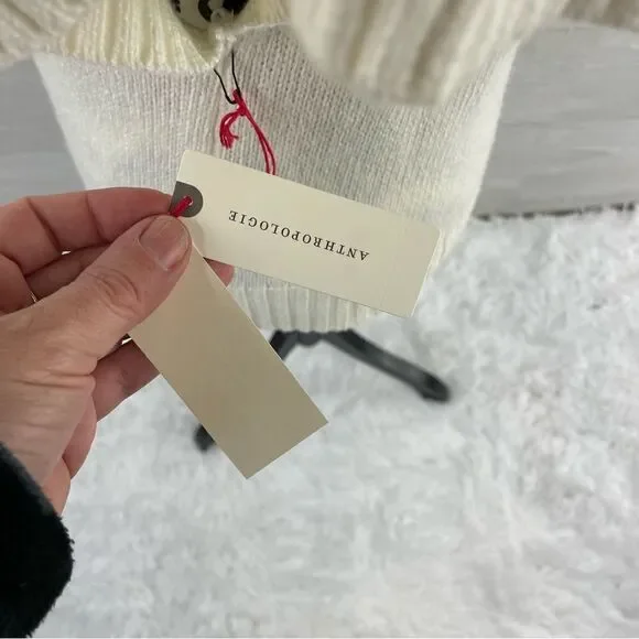 Anthropologie Belle Flutter Sleeve Wool Blend Sweater - Picture 10 of 12